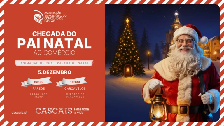 Chegada do Pai Natal ao comércio